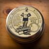 Moustache wax tin back