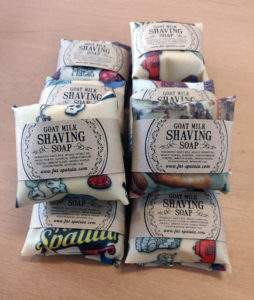 Wax wrapped shaving soap