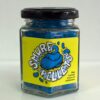Blue jellybeans in a jar