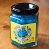 Blue jellybeans in a jar