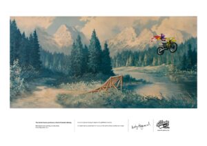 Gonzo on a motorbike doing a jump