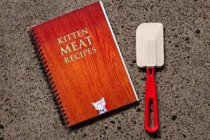 Kitten Meat recipes journal and spatula