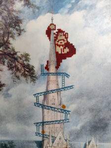 Donkey Kong on a cathedral