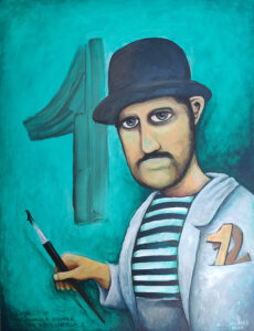 Painting of Paul Benedict, the number painter.